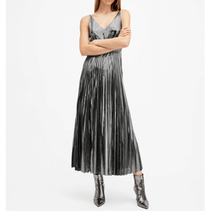 AllSaints Spark 2-In-1 Pleated Maxi Dress